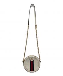 GUCCI（グッチ）の古着「OPHIDIA/ミニラウンドチェーンショルダーバッグ」｜ホワイト