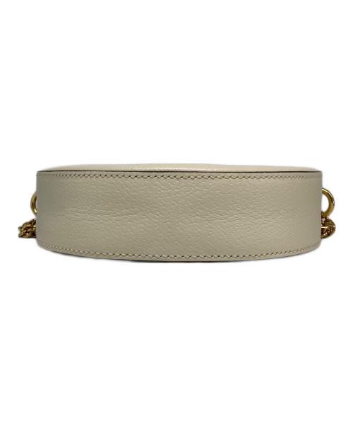 GUCCI（グッチ）GUCCI (グッチ) OPHIDIA/ミニラウンドチェーンショルダーバッグ ホワイトの古着・服飾アイテム