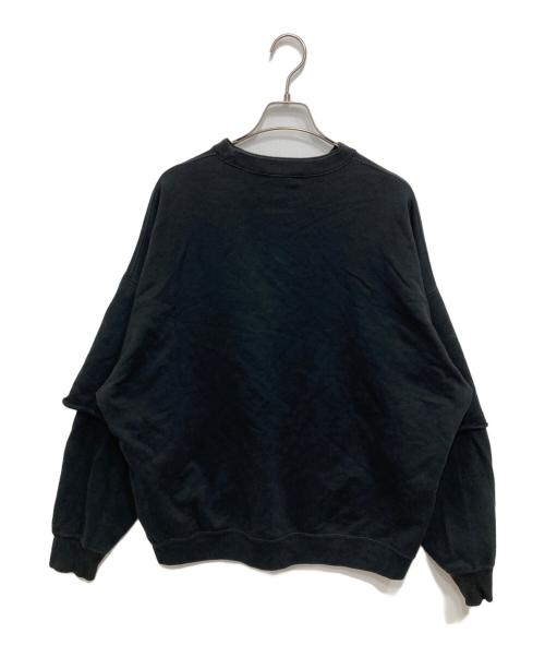 COOTIE PRODUCTIONS（クーティープロダクツ）COOTIE PRODUCTIONS (クーティープロダクツ) CELLIE CREWNECK SWEATSHIRT/レイヤードスウェット ブラック サイズ:Mの古着・服飾アイテム