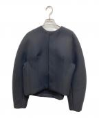 AURALEEオーラリー）の古着「SPONGE TROPICAL WOOL NO COLLAR BLOUSON」｜ネイビー