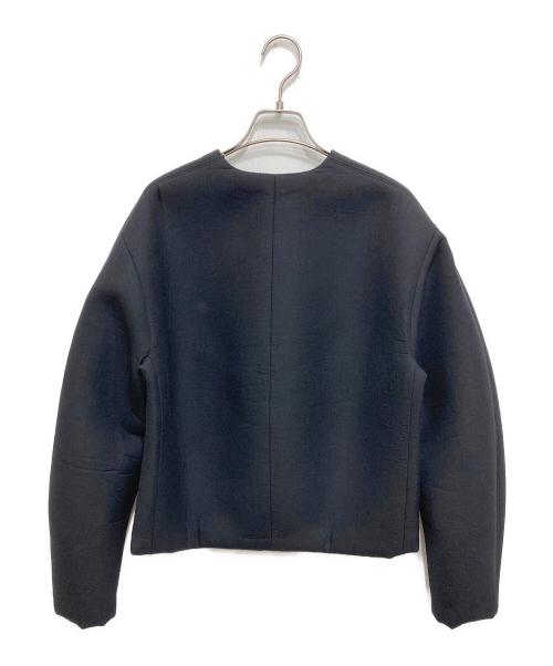 AURALEE（オーラリー）AURALEE (オーラリー) SPONGE TROPICAL WOOL NO COLLAR BLOUSON ネイビー サイズ:1の古着・服飾アイテム