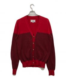 Maison Margiela（メゾンマルジェラ）の古着「ボーダーカーディガン」｜レッド
