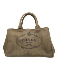 PRADA（プラダ）の古着「canapa/トートバッグ」｜オリーブ