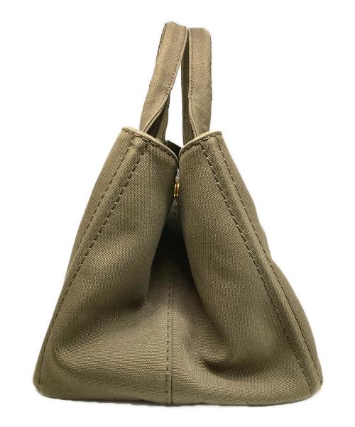 PRADA（プラダ）PRADA (プラダ) canapa/トートバッグ オリーブの古着・服飾アイテム