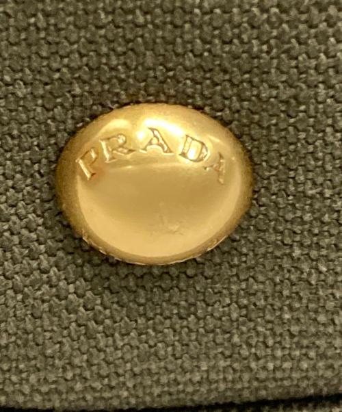 PRADA（プラダ）PRADA (プラダ) canapa/トートバッグ オリーブの古着・服飾アイテム
