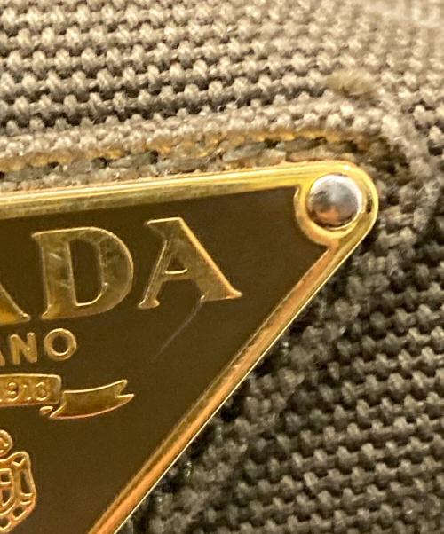 PRADA（プラダ）PRADA (プラダ) canapa/トートバッグ オリーブの古着・服飾アイテム