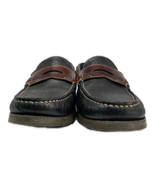 PARABOOT（パラブーツ）PARABOOT (パラブーツ) BEAMS (ビームス) コインローファー ブラック×ブラウン サイズ:7 1/2の古着・服飾アイテム