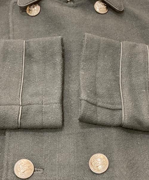 BURBERRY BLACK LABEL（バーバリーブラックレーベル）BURBERRY BLACK LABEL (バーバリーブラックレーベル) ジャガードチェックメルトンPコート ブラック サイズ:Lの古着・服飾アイテム