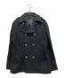 BURBERRY BLACK LABEL（バーバリーブラックレーベル）の古着「ジャガードチェックメルトンPコート」｜ブラック