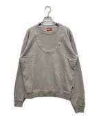 DIESELディーゼル）の古着「F-NORMY/エンボスネックレススウェット」｜グレー