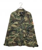 stussyステューシー）の古着「迷彩柄ミリタリージャケット」｜グリーン