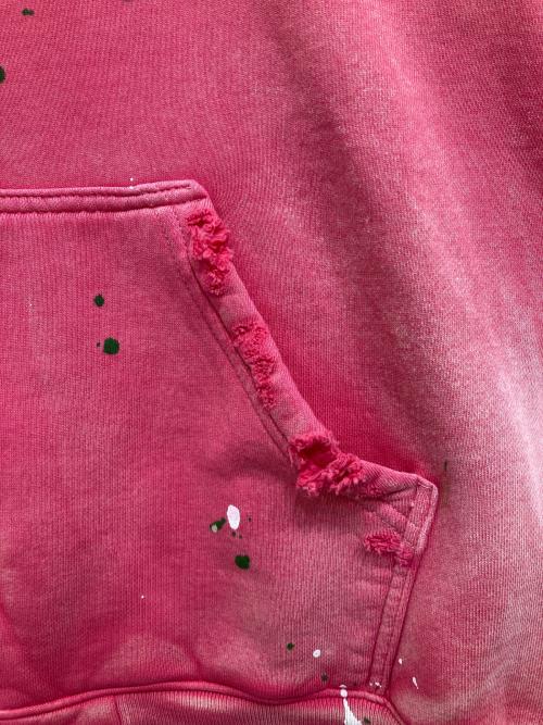 MOOJI MOOJI（ムージームージー）MOOJI MOOJI (ムージームージー) OVERSIZE ZIP-UP HOODIE STREET/ユーズド加工ジップパーカー ピンク サイズ:Mの古着・服飾アイテム