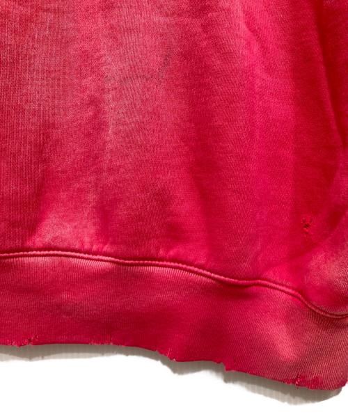MOOJI MOOJI（ムージームージー）MOOJI MOOJI (ムージームージー) OVERSIZE ZIP-UP HOODIE STREET/ユーズド加工ジップパーカー ピンク サイズ:Mの古着・服飾アイテム