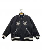 CMF OUTDOOR GARMENTコンフィーアウトドアガーメント）の古着「Ska Jacket COEXIST BRIGHT/中綿リバーシブルスカジャン」｜ブラック