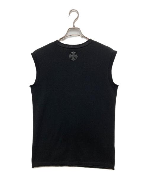 CHROME HEARTS（クロムハーツ）CHROME HEARTS (クロムハーツ) カシミヤニットベスト ブラック サイズ:Sの古着・服飾アイテム