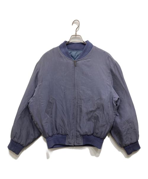 JUN MEN（ジュンメン）JUN MEN (ジュンメン) 背面刺繍ロゴ シルクブルゾン ラベンダー サイズ:freeの古着・服飾アイテム