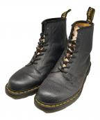 Dr.Martens×stussyドクターマーチン×ステューシー）の古着「EYE BOOT  Black Leopard  PEBBLE+ITALIAN HAIR ON/8ホールブーツ」｜ブラック