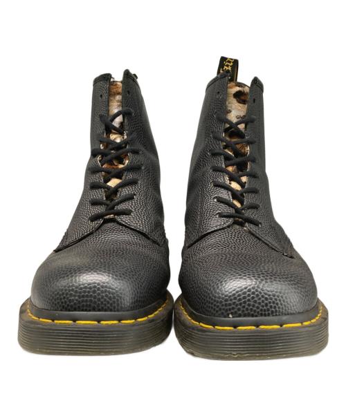 Dr.Martens（ドクターマーチン）Dr.Martens (ドクターマーチン) stussy (ステューシー) EYE BOOT  Black Leopard  PEBBLE+ITALIAN HAIR ON/8ホールブーツ ブラック サイズ:SIZE45の古着・服飾アイテム