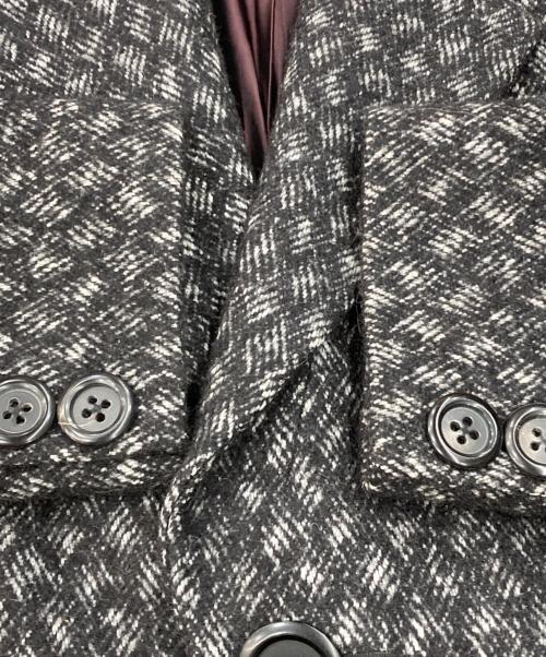 MARC JACOBS（マークジェイコブス）MARC JACOBS (マークジェイコブス) チェック柄シルク混メルトンコート ブラック サイズ:SIZE2の古着・服飾アイテム
