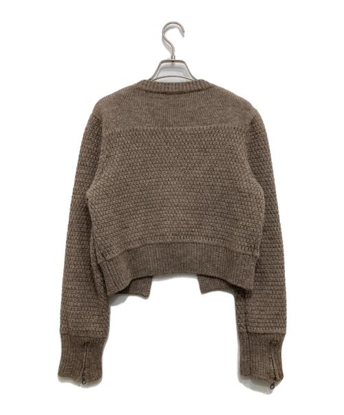 Chloe（クロエ）Chloe (クロエ) ジップアップボレロ丈ニットジャケット/ニットカーディガン ベージュ サイズ:Mの古着・服飾アイテム
