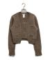 Chloe（クロエ）の古着「ジップアップボレロ丈ニットジャケット/ニットカーディガン」｜ベージュ