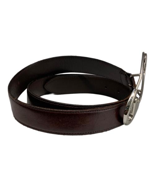 Vivienne Westwood（ヴィヴィアンウエストウッド）Vivienne Westwood (ヴィヴィアンウエストウッド) 安全ピンバックルレザーベルト ブラウン サイズ:SIZE 86の古着・服飾アイテム