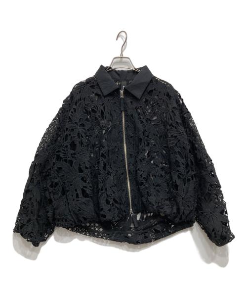 AULA AILA（アウラアイラ）AULA AILA (アウラアイラ) カットワークレースジャケット ブラック サイズ:０の古着・服飾アイテム