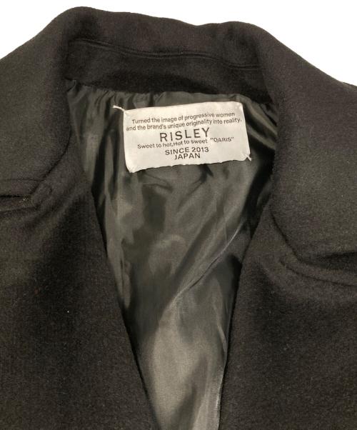 Risley（リズレー）RISLEY (リズレー) 異素材ドッキングPコート/ショートトレンチ ブラック サイズ:freeの古着・服飾アイテム