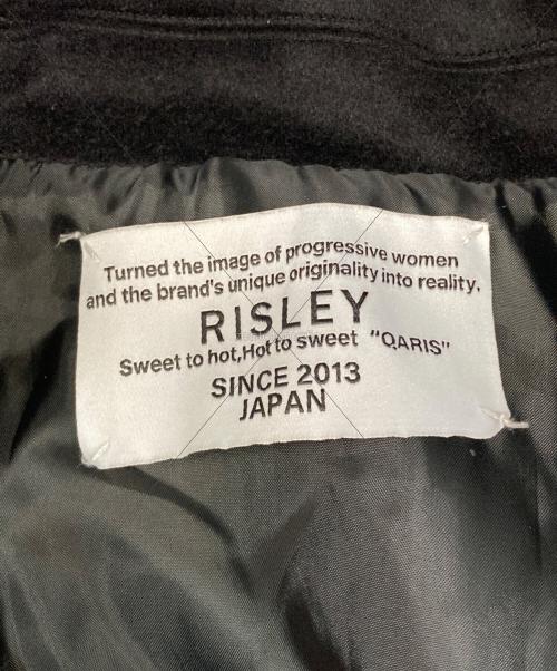 Risley（リズレー）RISLEY (リズレー) 異素材ドッキングPコート/ショートトレンチ ブラック サイズ:freeの古着・服飾アイテム