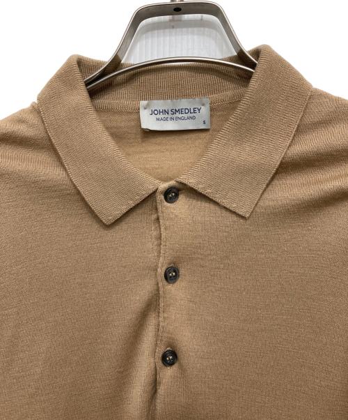 JOHN SMEDLEY（ジョンスメドレー）JOHN SMEDLEY (ジョンスメドレー) メリノウール長袖ニットポロシャツ ベージュ サイズ:Sの古着・服飾アイテム