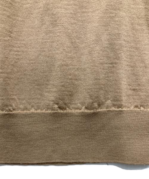 JOHN SMEDLEY（ジョンスメドレー）JOHN SMEDLEY (ジョンスメドレー) メリノウール長袖ニットポロシャツ ベージュ サイズ:Sの古着・服飾アイテム