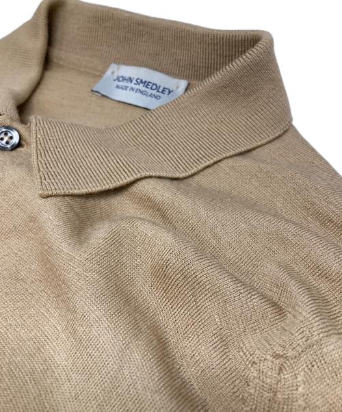 JOHN SMEDLEY（ジョンスメドレー）JOHN SMEDLEY (ジョンスメドレー) メリノウール長袖ニットポロシャツ ベージュ サイズ:Sの古着・服飾アイテム