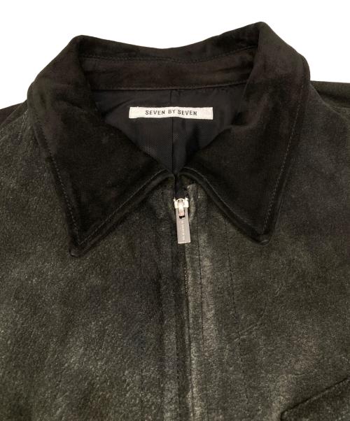 seven by seven（セブンバイセブン）SEVEN BY SEVEN (セブンバイセブン) BEAUTY&YOUTH (ビューティーアンドユース) 91―B TYPE LEATHER BLOUSON ブラック サイズ:Lの古着・服飾アイテム