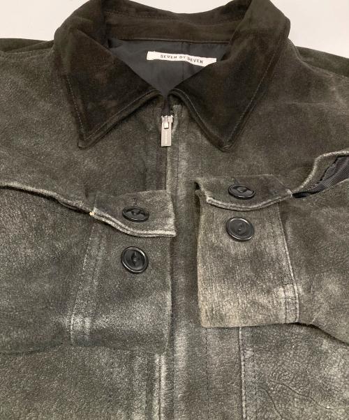 seven by seven（セブンバイセブン）SEVEN BY SEVEN (セブンバイセブン) BEAUTY&YOUTH (ビューティーアンドユース) 91―B TYPE LEATHER BLOUSON ブラック サイズ:Lの古着・服飾アイテム