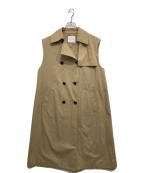 CINOHチノ）の古着「TRENCH GILLET トレンチ ジレ ロングベスト」｜ベージュ