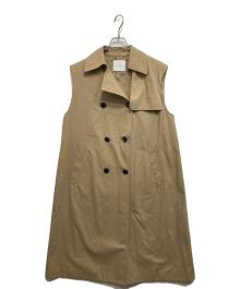 CINOH（チノ）の古着「TRENCH GILLET トレンチ ジレ ロングベスト」｜ベージュ