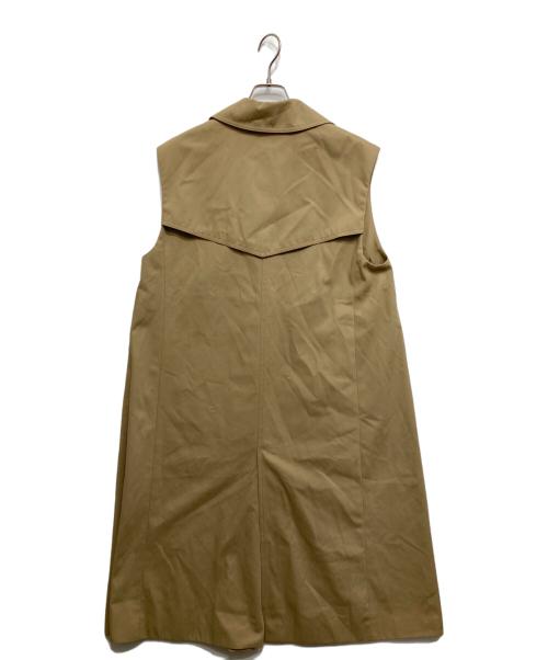 CINOH（チノ）CINOH (チノ) TRENCH GILLET トレンチ ジレ ロングベスト ベージュ サイズ:freeの古着・服飾アイテム
