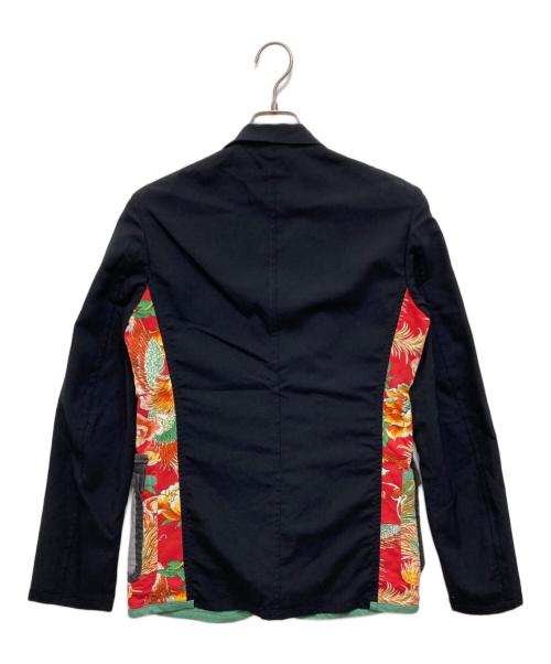 COMME des GARCONS HOMME PLUS（コムデギャルソンオムプリュス）COMME des GARCONS HOMME PLUS (コムデギャルソンオムプリュス) パッチワーク再構築ジャケット ブラック×マルチカラー サイズ:XSの古着・服飾アイテム