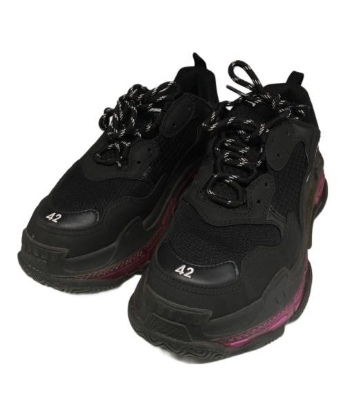 BALENCIAGA（バレンシアガ）BALENCIAGA (バレンシアガ) Triple S Clear Sole/ローカットスニーカー ブラック×ピンク サイズ:42の古着・服飾アイテム