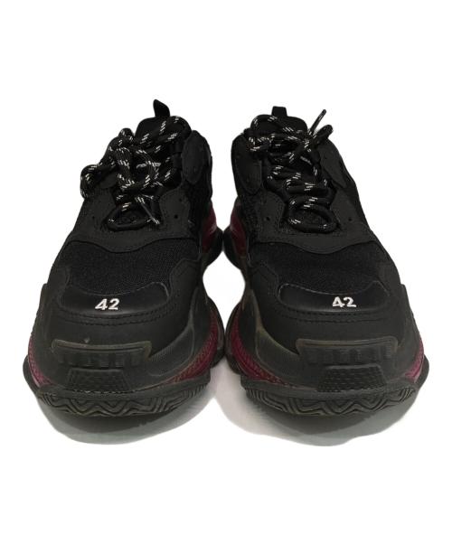 BALENCIAGA（バレンシアガ）BALENCIAGA (バレンシアガ) Triple S Clear Sole/ローカットスニーカー ブラック×ピンク サイズ:42の古着・服飾アイテム