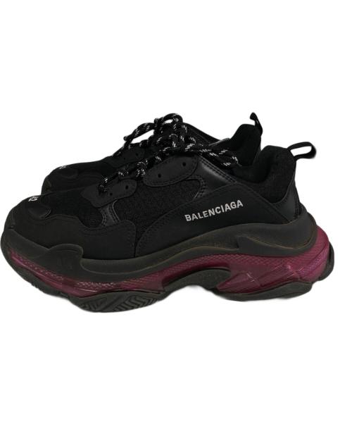 BALENCIAGA（バレンシアガ）BALENCIAGA (バレンシアガ) Triple S Clear Sole/ローカットスニーカー ブラック×ピンク サイズ:42の古着・服飾アイテム