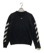 OFFWHITEオフホワイト）の古着「DIAGONAL ARROW アシンメトリーニット・セーター」｜ブラック