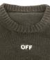 中古・古着 OFFWHITE (オフホワイト) DIAGONAL ARROW アシンメトリーニット・セーター ブラック サイズ:L：15000円