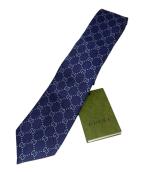 GUCCIグッチ）の古着「DEIENE ディエン/GG柄ネクタイ」｜ブルー