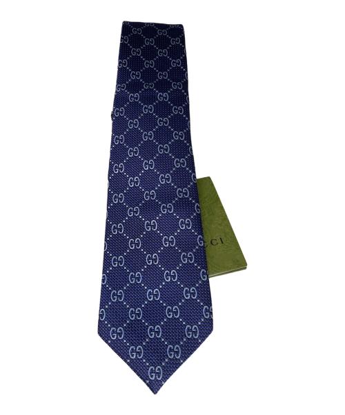 GUCCI（グッチ）GUCCI (グッチ) DEIENE ディエン/GG柄ネクタイ ブルー サイズ:free 未使用品の古着・服飾アイテム
