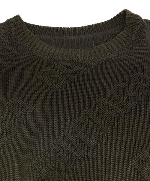 BALENCIAGA（バレンシアガ）BALENCIAGA (バレンシアガ) ロゴジャガードウールニット ブラック サイズ:Sの古着・服飾アイテム