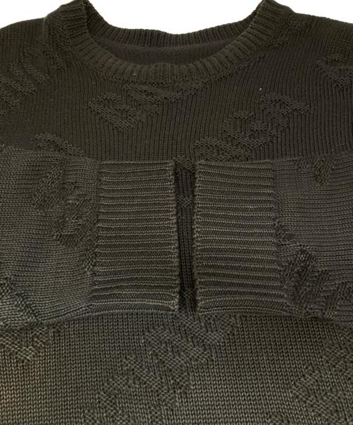 BALENCIAGA（バレンシアガ）BALENCIAGA (バレンシアガ) ロゴジャガードウールニット ブラック サイズ:Sの古着・服飾アイテム