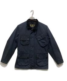 Barbour（バブアー）の古着「SL INTERNATIONAL DOT/オイルド モーターサイクル ジャケット」｜ネイビー×ブラック