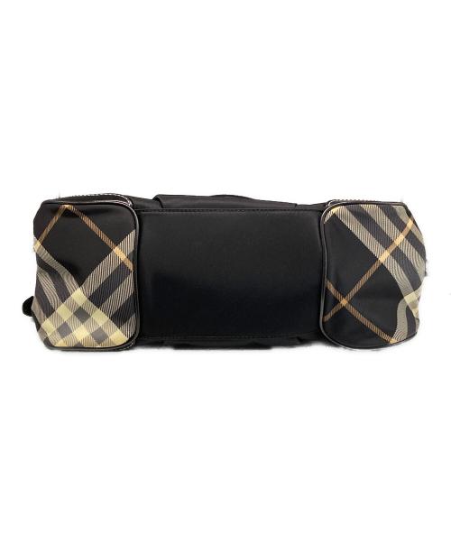 BURBERRY BLUE LABEL（バーバリー ブルー レーベル）BURBERRY BLUE LABEL (バーバリー ブルー レーベル) ノバチェック切替ナイロントートバッグ ブラックの古着・服飾アイテム