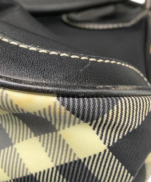 BURBERRY BLUE LABEL（バーバリー ブルー レーベル）BURBERRY BLUE LABEL (バーバリー ブルー レーベル) ノバチェック切替ナイロントートバッグ ブラックの古着・服飾アイテム